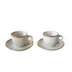 Set van 2 vintage Illy espresso kopjes, Gebruikt, -, -, Ophalen of Verzenden