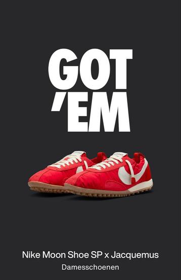 Nike x Jacquemus Moon Shoe Rood - Maat 39 beschikbaar voor biedingen