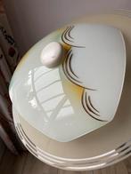 Art deco schaallamp, vintage, Ophalen, Gebruikt, Glas, Art Deco