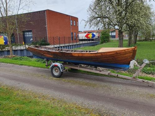 Ierse sloep - 5.5 meter - project, Watersport en Boten, Roeiboten, Gebruikt, Hout, Met roeispanen of peddels, Ophalen