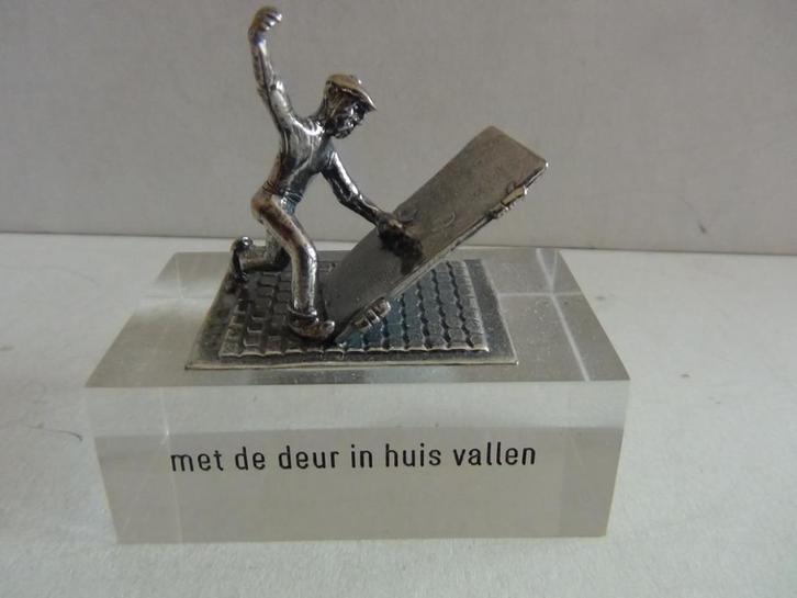 Miniatuur zilver S11a deur man huis zilveren miniaturen, Antiek en Kunst, Antiek | Goud en Zilver, Zilver, Ophalen of Verzenden