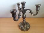 Fraaie VINTAGE KANDELAAR 3-ARMIG Is van LOOD 24 cm. hoog, Ophalen of Verzenden, Overige materialen