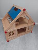 Houten poppenhuis, compleet, Ophalen of Verzenden, Gebruikt