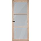 Eiken binnendeur met glas stomp | schuifdeur | loftdeur, Doe-het-zelf en Verbouw, Deuren en Horren, Niet ingevuld, 80 tot 100 cm
