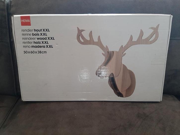 Rendier Hout XXL, Huis en Inrichting, Woonaccessoires | Wanddecoraties, Nieuw, Ophalen of Verzenden