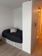 Bedkast combinatie, Ophalen, Wit, Tweepersoons, 140 cm