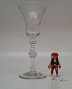 Nederlands gegraveerd Engels Wijnglas 'D Vrindschap' c1750, Antiek en Kunst, Antiek | Glas en Kristal, Ophalen of Verzenden