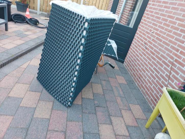 Honingraat grindmatten - Reststukken ongeveer 2,2m2, Tuin en Terras, Grind, Keien en Split, Zo goed als nieuw, Overige typen, Ophalen