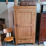 Brocante vintage oude grenen kast eendeurskast servieskast, Antiek en Kunst, Curiosa en Brocante, Ophalen