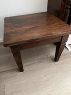 Teak hoeksteen salontafel vierkant, Huis en Inrichting, Tafels | Bijzettafels, Minder dan 45 cm, Minder dan 55 cm, Gebruikt, Vierkant