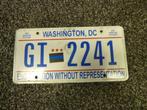 Kentekenplaat licenseplate Washington DC 2 USA, Verzenden, Gebruikt, Auto's