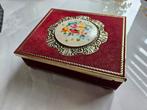 Vintage Fluwelen Sieradendoos Blik, Minder dan 50 cm, Gebruikt, Minder dan 50 cm, Ophalen of Verzenden