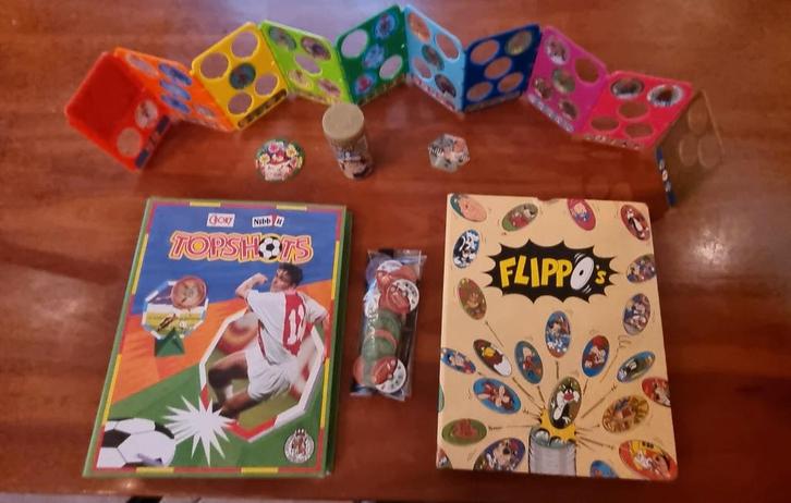 Flippo map, Topshotsmap, Verzamelen, Flippo's, Losse flippo's, Cheetos 24 Game, Flying, Mega, Olympic, Techno, World, Ophalen of Verzenden