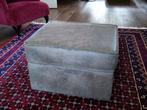 Leren hocker industrieel, Huis en Inrichting, Banken | Voetenbanken en Poefen, Ophalen, 50 tot 75 cm, Leer, Zo goed als nieuw