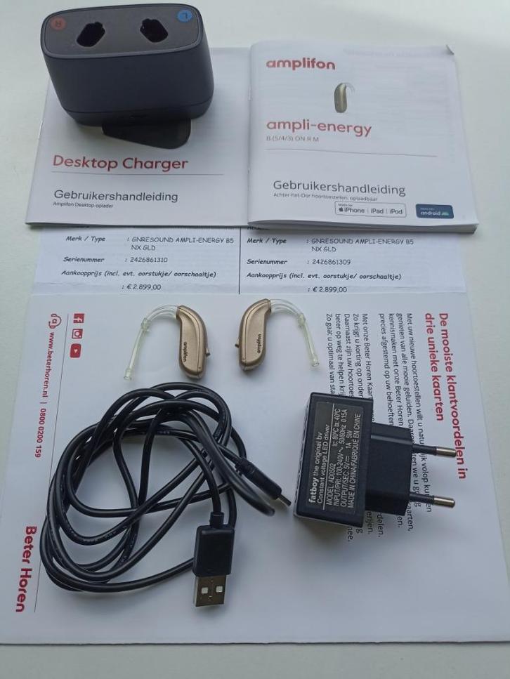Gehoor toestellen Ampli Energy B5, Diversen, Verpleegmiddelen, Zo goed als nieuw, Ophalen of Verzenden