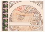 Unieke Alphonse Mucha Wereld Art Nouveau Poster, Antiek en Kunst, Kunst | Litho's en Zeefdrukken, Ophalen of Verzenden