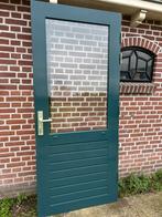 Nette hardhouten achterdeur 92,2x211cm., Doe-het-zelf en Verbouw, Deuren en Horren, Ophalen, 80 tot 100 cm, 200 tot 215 cm, Glas