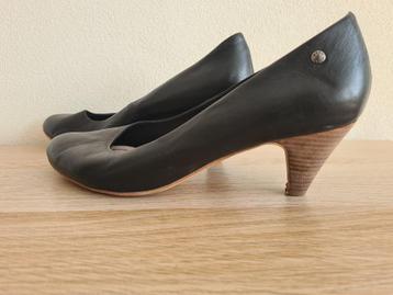 Mexx pumps met houten hak (gedragen) - Donkerblauw, maat 41 beschikbaar voor biedingen