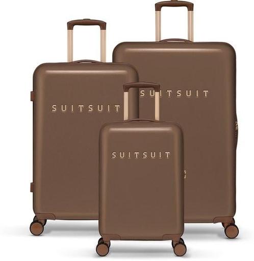 ✅NIEUW✅ SUITSUIT Seventies kofferset 3 Delig | Cocoa Brown, Sieraden, Tassen en Uiterlijk, Koffers, Nieuw, Hard kunststof, Slot