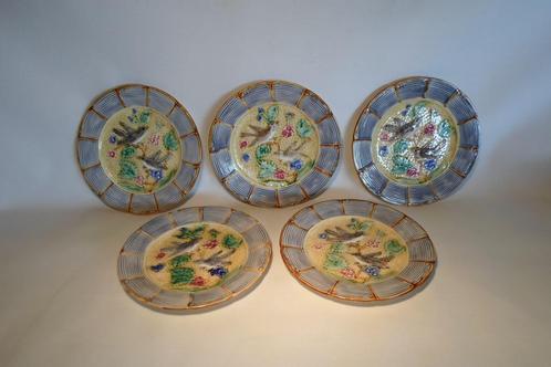Nimy Majolica Vogel Borden, Antiek en Kunst, Antiek | Keramiek en Aardewerk, Ophalen of Verzenden