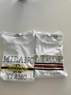 Twee witte t-shirts van costes., Wit, Ophalen of Verzenden, Zo goed als nieuw, Korte mouw
