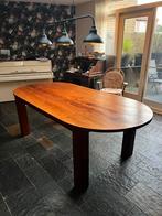 Massief Teakhouten Tafel - Ovale Vormgeving, Huis en Inrichting, Tafels | Eettafels, Ophalen, Teakhout, 200 cm of meer, 50 tot 100 cm
