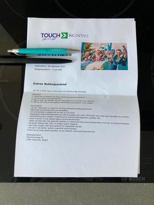 Bobbejaanland 5 Entreekaarten/ toegangskaarten, Tickets en Kaartjes, Recreatie | Pretparken en Attractieparken, Drie personen of meer