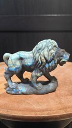 Zeldzame labradoriet carving leeuw, Verzamelen, Mineralen en Fossielen, Ophalen of Verzenden