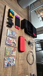 Nintendo switch v2  complete set+ veel extras!, Spelcomputers en Games, Ophalen of Verzenden, Zo goed als nieuw, Met 2 controllers