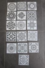 Landelijke brocante sjabloon stencil set van 16 stuks, Hobby en Vrije tijd, Schilderen, Verburgt Vintage, Overige typen, Nieuw