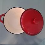 Gietijzeren pan met gietijzeren deksel 30 cm breed, Gietijzer, Ophalen of Verzenden, Zo goed als nieuw, Keramische plaat