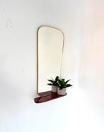 Vintage wandplank met spiegel ‘60, Huis en Inrichting, Woonaccessoires | Spiegels, Ophalen of Verzenden, Zo goed als nieuw, Minder dan 100 cm