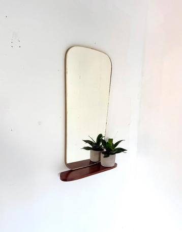 Vintage wandplank met spiegel ‘60 beschikbaar voor biedingen