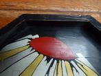 Art deco houten dienblad met bloem, Antiek en Kunst, Ophalen of Verzenden