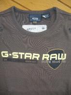 G-STAR t- shirt bruin gele text maat S, Kleding | Heren, T-shirts, Ophalen of Verzenden, Zo goed als nieuw, Bruin, G- Star