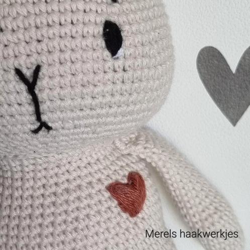 Handgemaakte knuffel konijn, Kinderen en Baby's, Kraamcadeaus en Geboorteborden, Nieuw, Ophalen of Verzenden