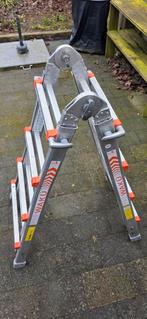 Wakü vouwladder 4x4, Doe-het-zelf en Verbouw, Ladders en Trappen, Ophalen of Verzenden, Zo goed als nieuw, Ladder, Opvouwbaar of Inschuifbaar