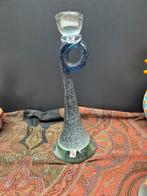 Antieke Glazen Kaarsenstandaard Svoboda, Ophalen of Verzenden, Glas
