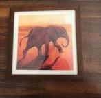 Lijst met olifant, Huis en Inrichting, Woonaccessoires | Schilderijen, Tekeningen en Foto's, Minder dan 50 cm, Gebruikt, Ophalen of Verzenden