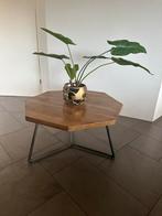 Salontafel mango hout, Ophalen, 50 tot 100 cm, Rond, Zo goed als nieuw