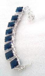 Armband,blauwe topaas, Nieuw, Met edelsteen, Zilver, Verzenden