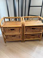 Diverse rotan kastjes / nachtkastjes, Huis en Inrichting, Slaapkamer | Nachtkastjes, Ophalen of Verzenden, Zo goed als nieuw, Minder dan 45 cm