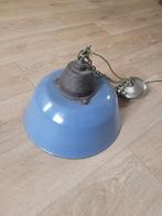 Blue emaille hanglamp 4x, Ophalen of Verzenden, Zo goed als nieuw