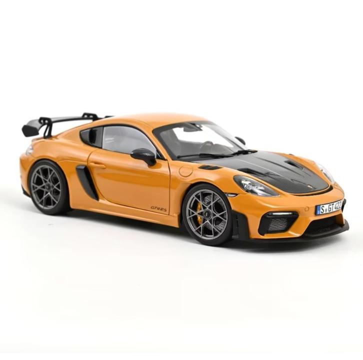 Porsche Cayman GT4 RS Weissach D. Geel '23 1:18 NOREV 187252, Hobby en Vrije tijd, Modelauto's | 1:18, Nieuw, Auto, Norev, Verzenden