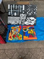 Abstracte Schilderijen Handgeschilderd Kunstwerk Uniek Desig, Antiek en Kunst, Ophalen of Verzenden