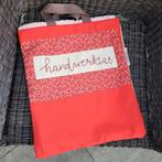 Nieuwe rode projectbag met geborduurde tekst, Ophalen of Verzenden, Nieuw, Breien of Haken, Overige typen