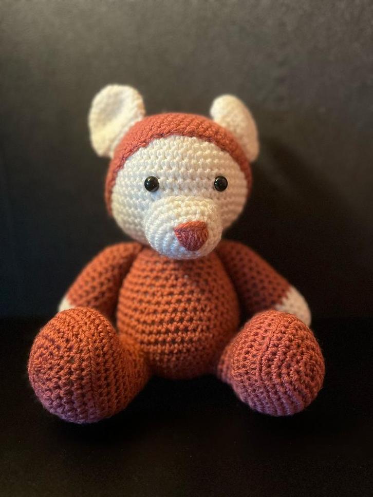 Gehaakte knuffelbeer, Kinderen en Baby's, Speelgoed | Knuffels en Pluche, Nieuw, Beer, Ophalen of Verzenden