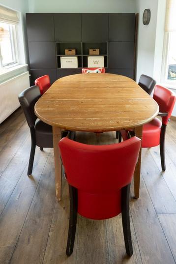Verlengbare houten eettafel - Karaktervol (rond of ovaal) beschikbaar voor biedingen