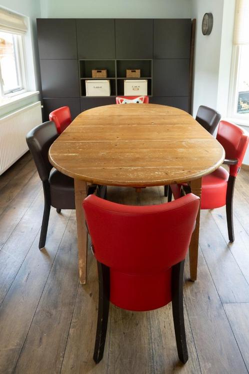 Verlengbare houten eettafel - Karaktervol (rond of ovaal), Huis en Inrichting, Tafels | Eettafels, Gebruikt, 100 tot 150 cm, 150 tot 200 cm