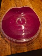 Schaal glas rood studio de oude horn, Ophalen of Verzenden, Rond, Glas